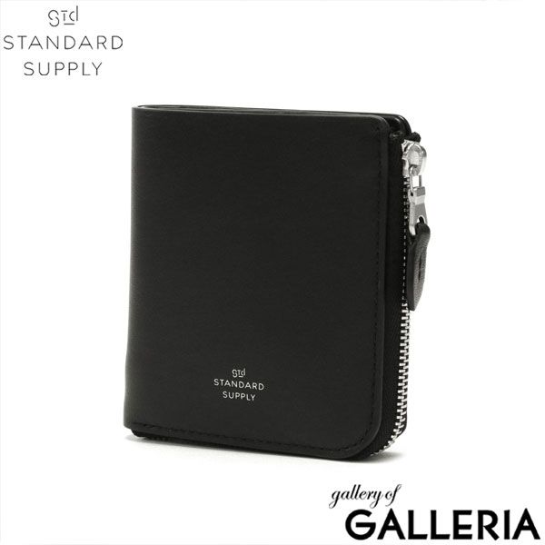  スタンダードサプライ 財布 STANDARD SUPPLY PAL HALF ZIP WALLET ハーフジップウォレット 二つ折り L字ファスナー 革 小銭入れ 日本製 BLACK コインケース・小銭入れ