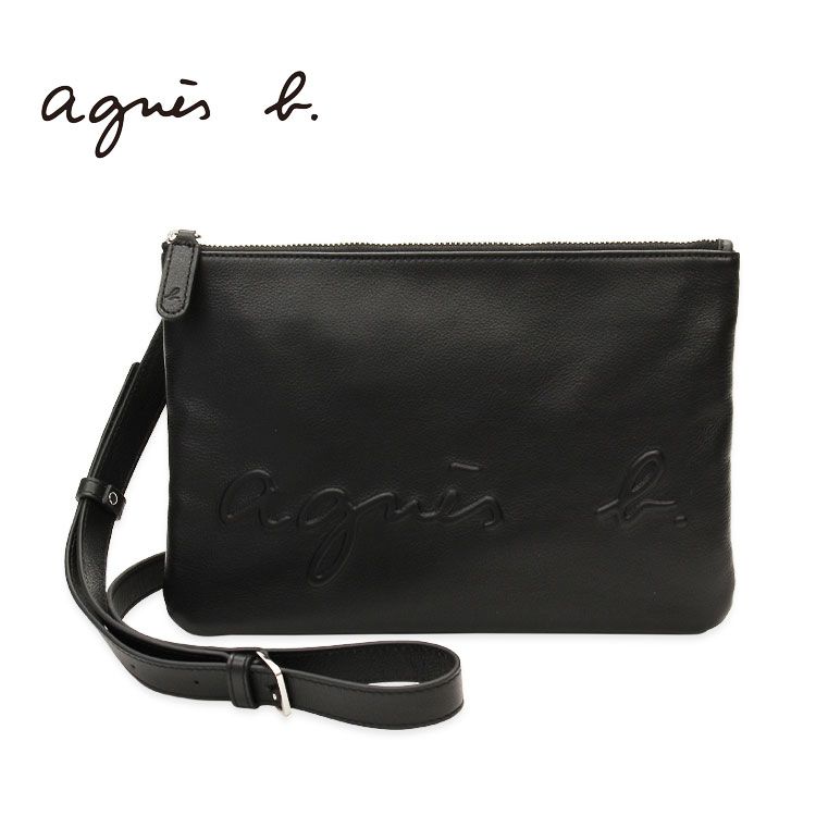 アニエスベー agnesb ショルダーバッグ JS06-03<br> バッグ カバン サコッシュ レディース 小さめ レザー 肩掛け おしゃれ 軽量 ブランド 横型 斜めがけ プレゼント ギフト 大人