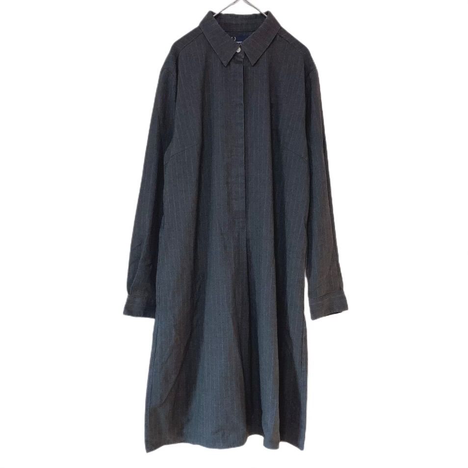 FRED PERRYフレッドペリー　 ストライプ シャツワンピース 10 FRED PERRY シャツワンピース Striped Shirt Dress／ストライプ