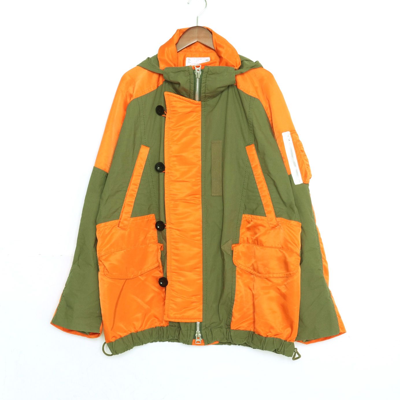 SACAI 19AW ハイブリッドミリタリージャケット サイズ2