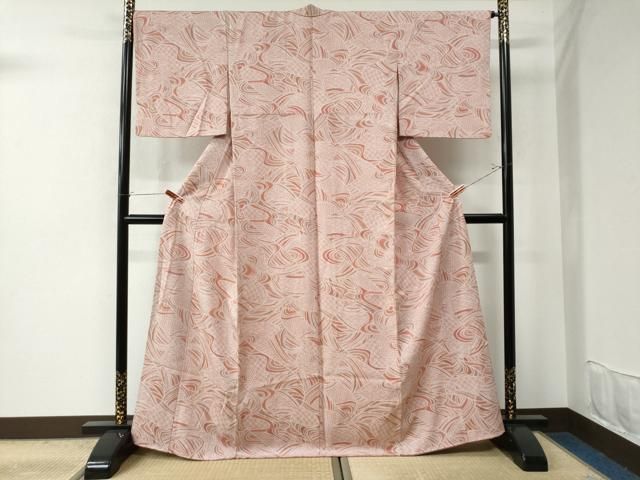 平和屋着物●上質な紬　横段文　胴抜き仕立て　正絹　逸品　CAAW7398yc 平和屋着物○上質な紬 横段文 胴抜き仕立て 正絹 逸品 CAAW7398yc