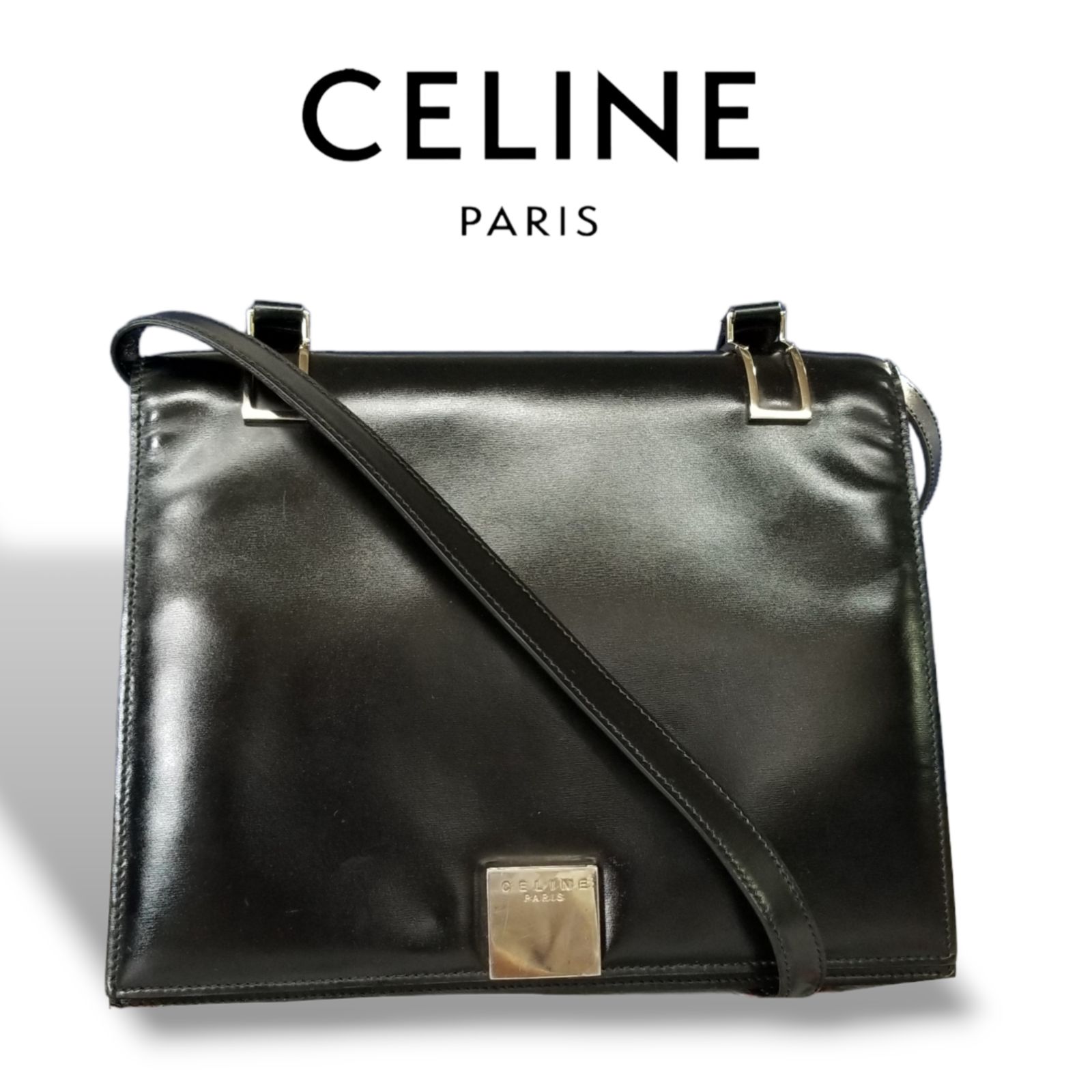 CELINE セリーヌ フォーマルバッグ ショルダーバッグ ハンドバッグ ブラック 黒 B198