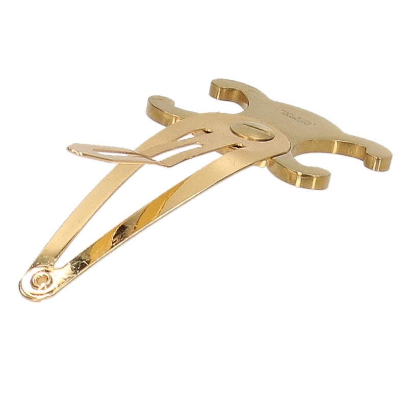 セリーヌ　ヘアピン　2個 CELINE】SET OF 2 TRIOMPHE SNAP HAIR CLIPS ヘアピン 2個