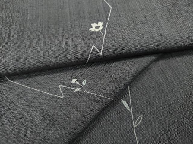 平和屋着物●上質な小紋　紬地　枝花文　正絹　逸品　CAAW3175ut 平和屋着物○上質な小紋 紬地 枝花文 正絹 逸品 CAAW3175ut