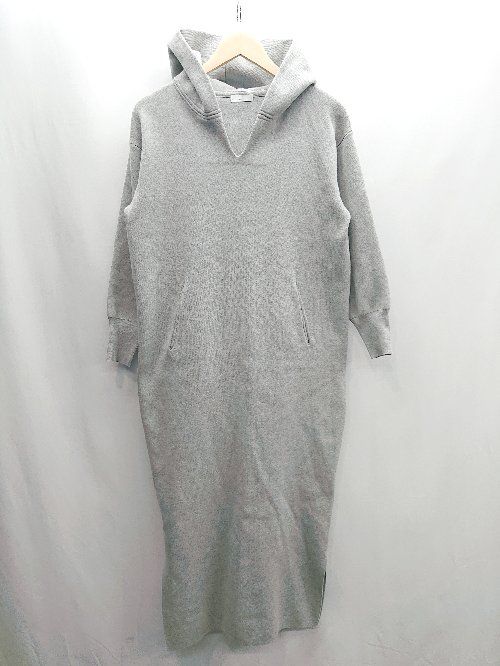 ◇ &supe; STYLE DELI スタイルデリ ニットパーカー 長袖 ロング丈 ワンピース サイズ02 グレー レディース E  【1501230022743】