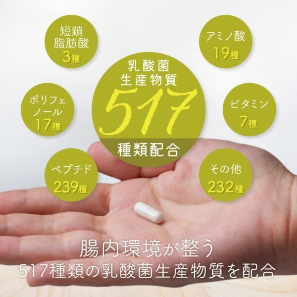 ◆フォローで5％オフクーポン 11|7まで◆ タンサの力 チカラ 517 短鎖脂肪酸 トリプルシンバイオティクスサプリ 90粒 約30日分