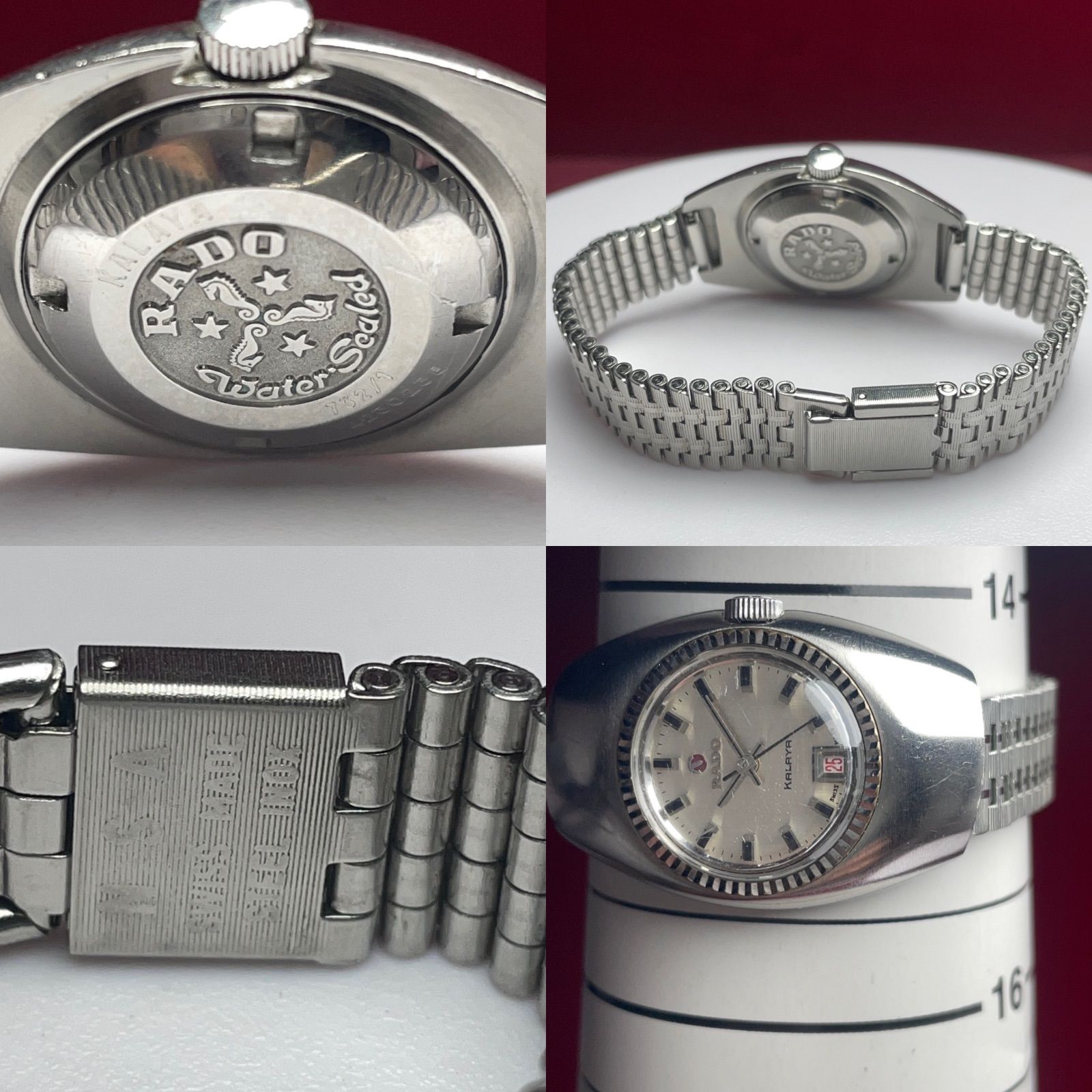 70s 最高級 RADO KARAYA 自動巻 スイス製 純正SSベルト 腕時計