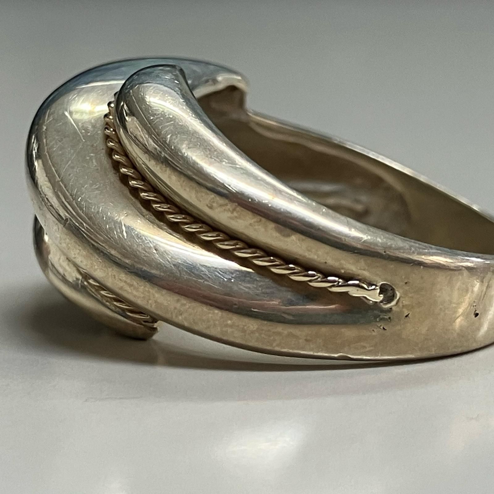 Tiffany&Co シルバー925 1837ツイストリング Tiffany & Co. 1837 Vintage 925 Sterling Silver Band Ring