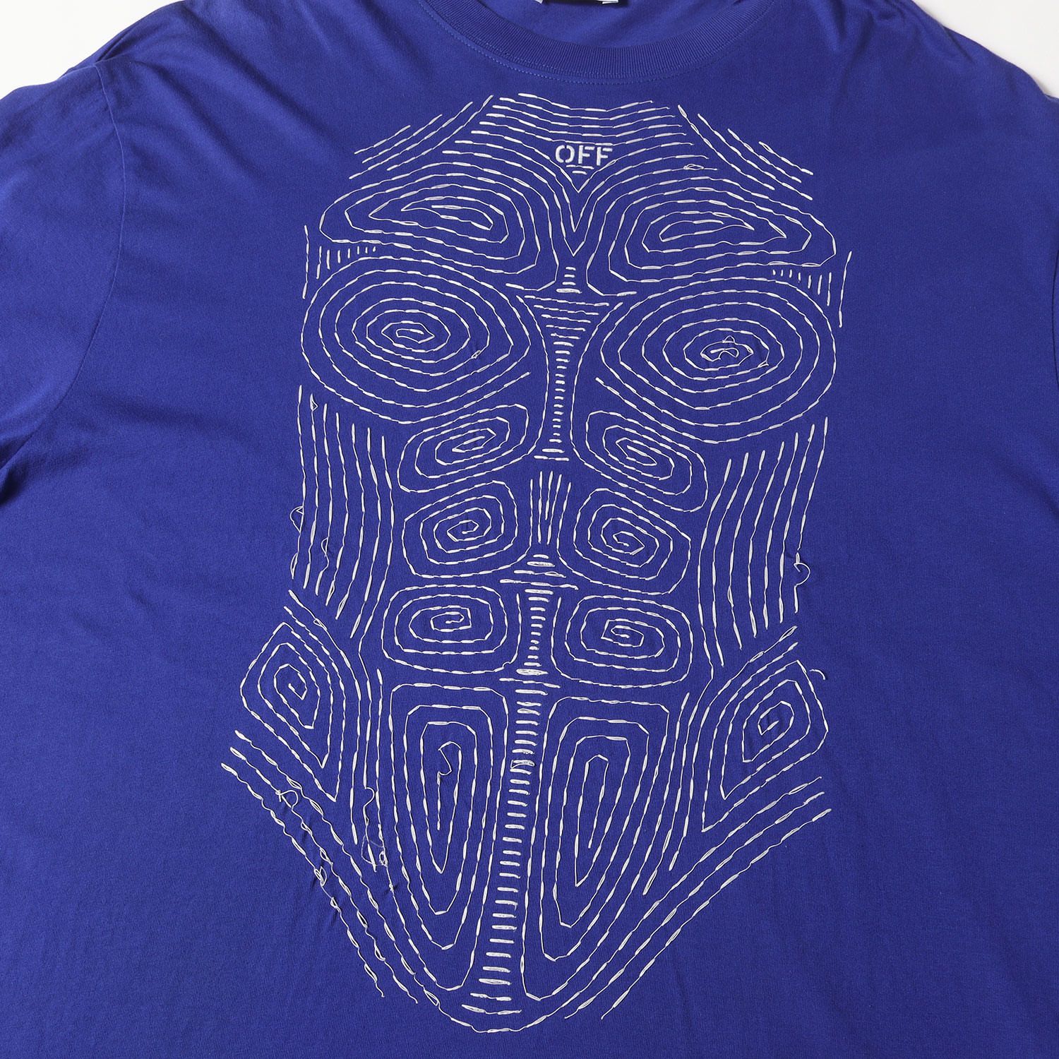 OFF-WHITE オフホワイト Tシャツ サイズ:XXL / 23SS ボディー ステッチ クルーネック Tシャツ (Body Stitch Tee) / ブルー / トップス カットソー 半袖【メンズ】【中古】【K4498】 OFF-WHITE オフホワイト Tシャツ サイズ:XXL / 23SS ボディー ステッチ