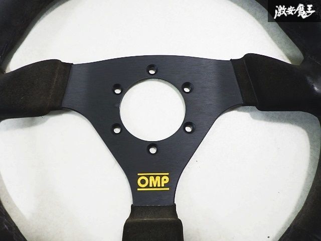 OMP スウェード ステアリング ディープコーン 3本スポーク 33φ 即納 OMP スウェード ステアリング ハンドル ホイール 3本スポーク 約