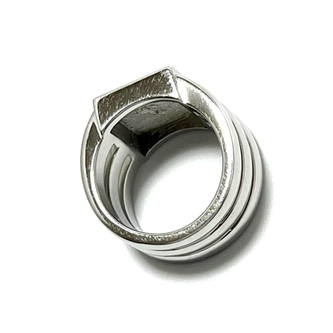 14号】モーブッサン メンズ 指輪 リング ブラックダイヤ オニキス