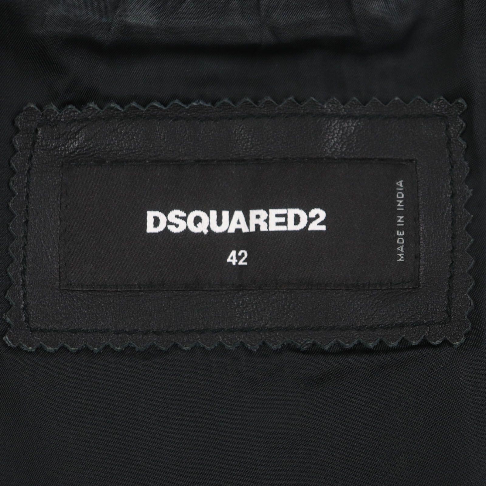 美品▽DSQUARED2 ディースクエアード 21AW S74AM1202 羊革 ラムスキン  