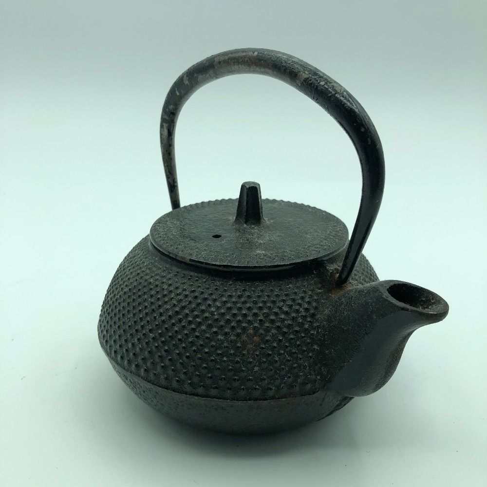 新品 希少 南部鉄器 鋳鉄急須 あられ紋様 南部池永