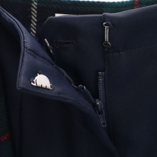 未使用 ディレクトワール ウール チェック柄 スカート 34 紺×深緑