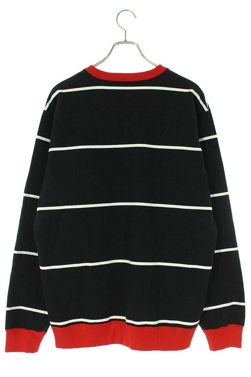 シュプリーム 17AW Striped Crewneck ストライプクルーネック