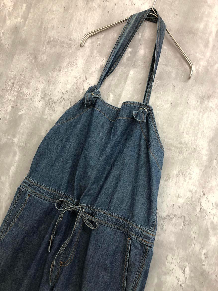 美品　IENA イエナ デニムサロペット 38 ストレート インディゴ IENA(イエナ)の「《追加2》レースアップデニムサロペット