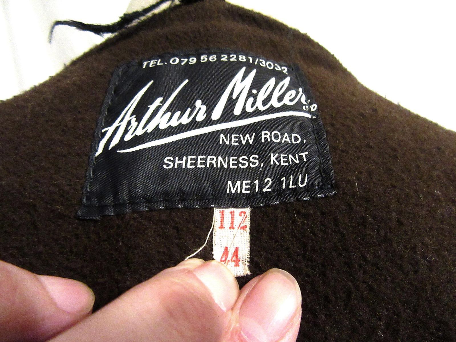 英国製ビンテージ Arthur Miller レザージャーキンベスト 実寸身幅62cm 