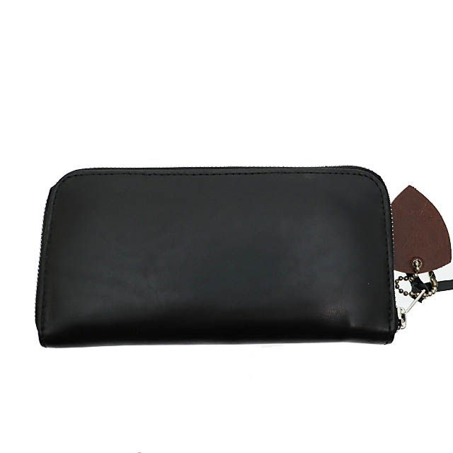 HTC スタッズ 黒レザー長財布 HTC エイチティーシー スタッズ ラウンド