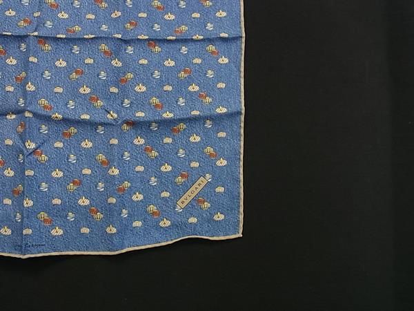 □新品□未使用□ BVLGARI ブルガリ シルク100% 総柄 スカーフ  