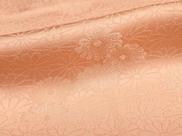 平和屋着物□上質な色無地 吉祥地紋 赤香色 正絹 逸品 AAAY2247ph