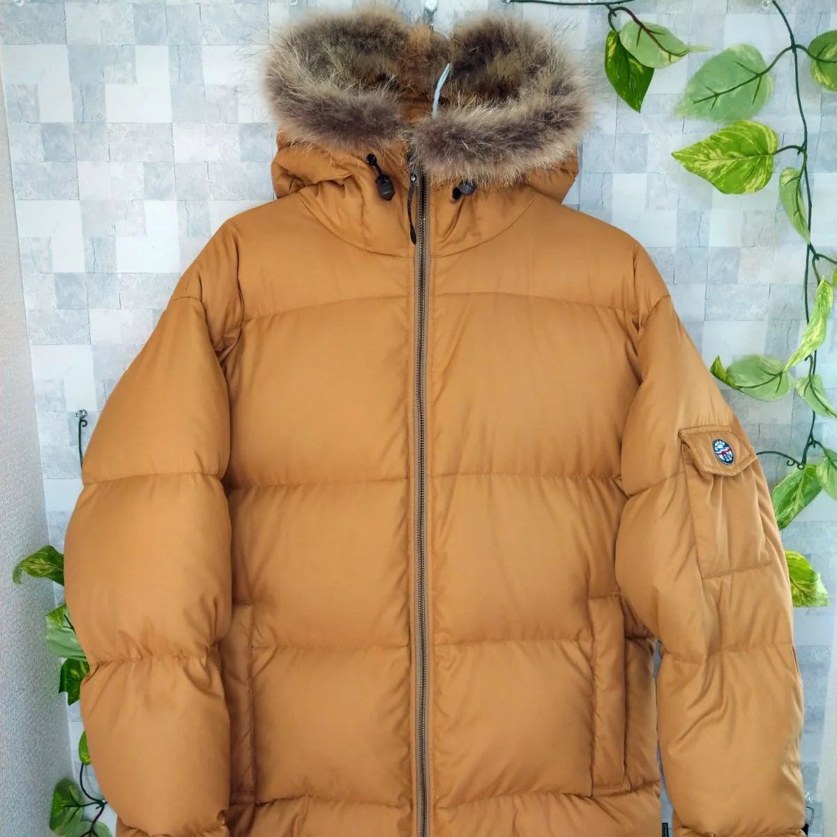 ネイビー 冬ジャケット ファー付き ネイビー ダウンジャケット ファー