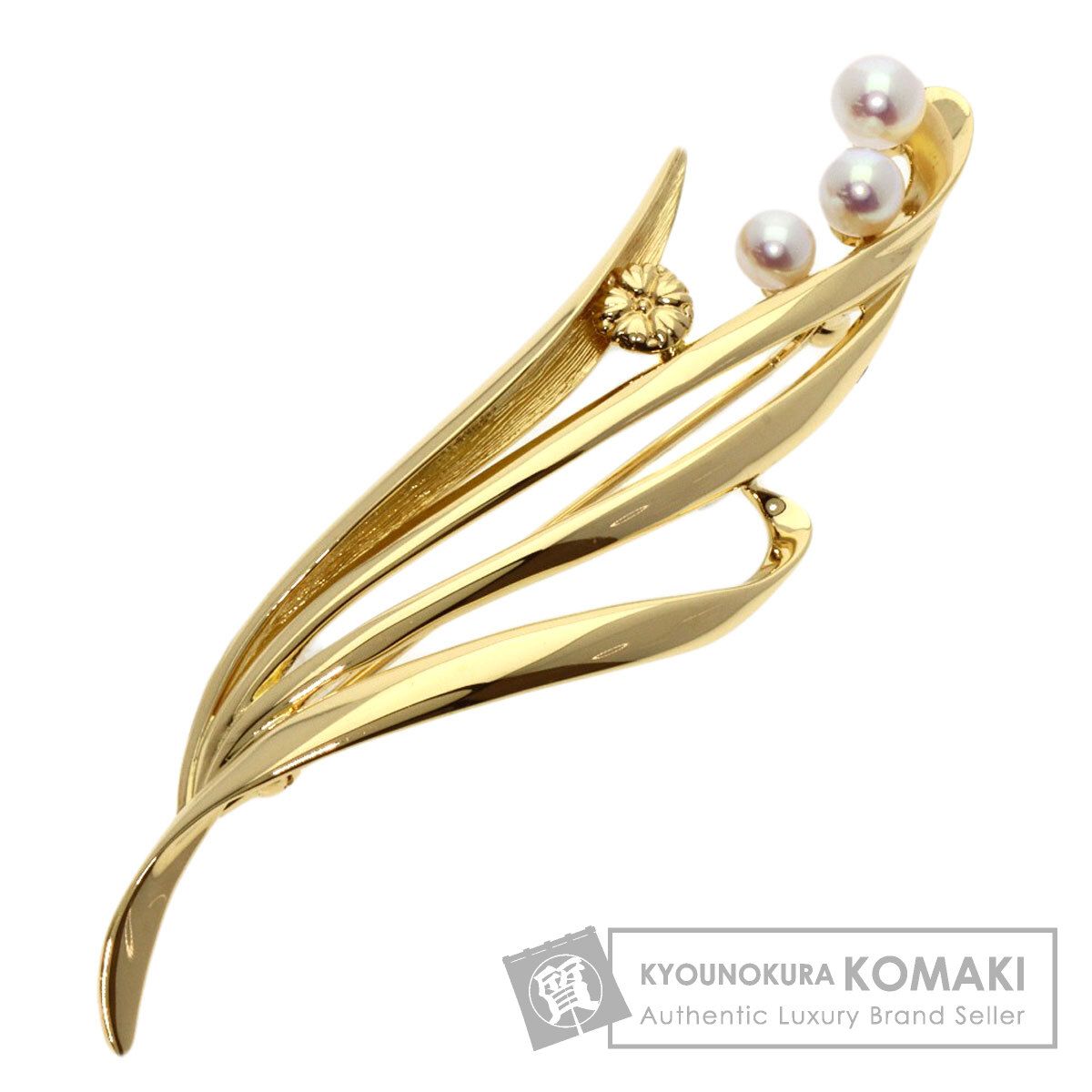 MIKIMOTO ミキモト フラワーモチーフ パール 真珠 ブローチ ブローチ 