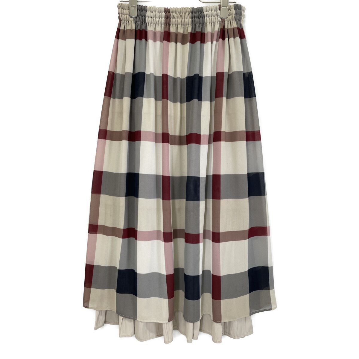 BLUE LABEL CRESTBRIDGE ブルーレーベルクレストブリッジ ﾁｪｯｸ ﾘﾊﾞｰｼﾌﾞﾙ ﾌﾚｱｽｶｰﾄ 36