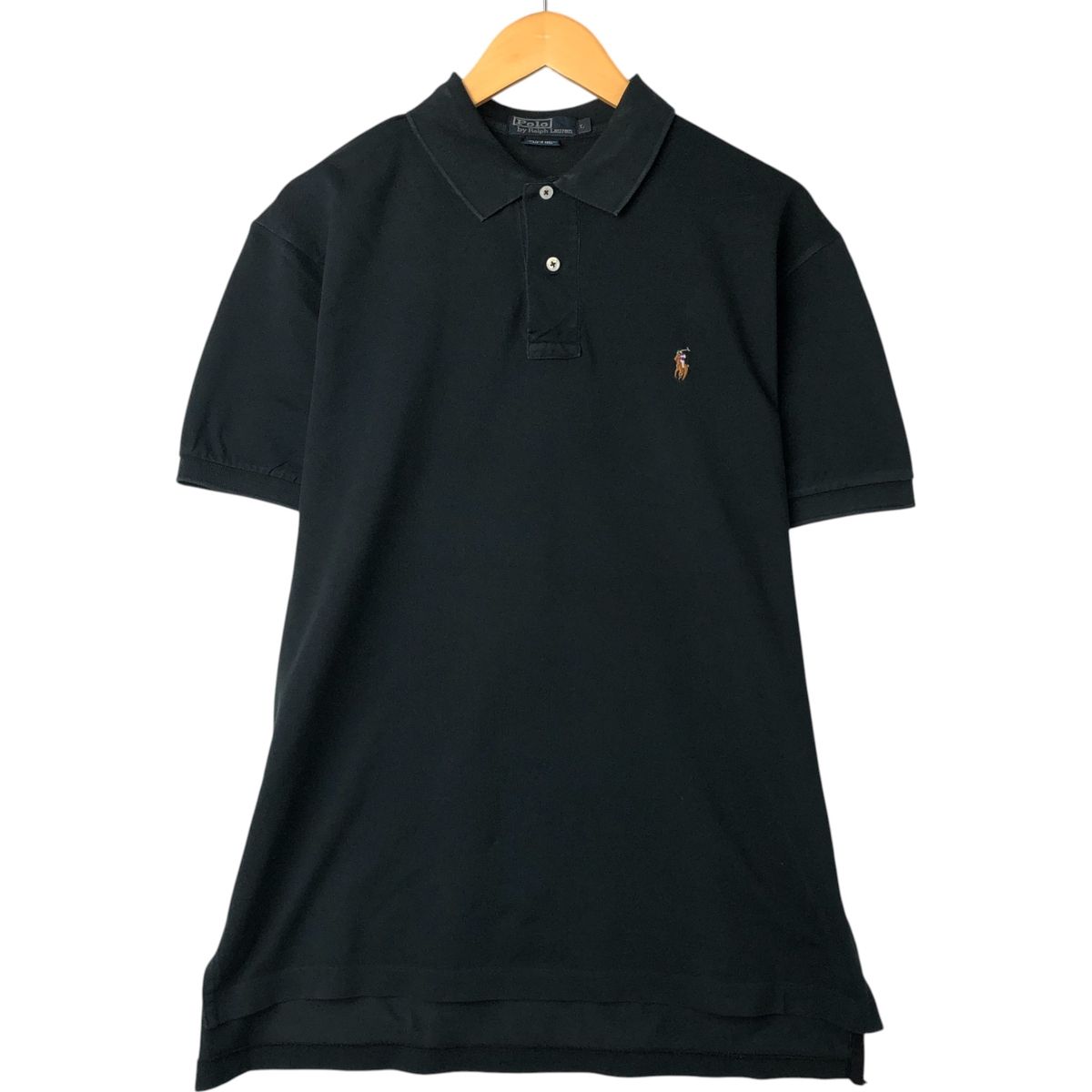 RALPH LAUREN ラルフローレン ボタンダウン 長袖シャツ ブラウン (メンズ L) 中古 古着 R2577 POLO RALPH LAUREN(ポロ ラルフ ローレン)のカスタムフィット ボタン