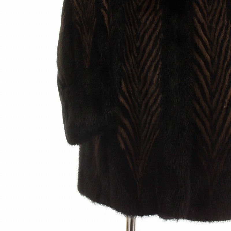 SAGA MINK ファーコート ブラウン・ブラック サガミンク SAGA MINK ファー コート レディース ダークブラウン