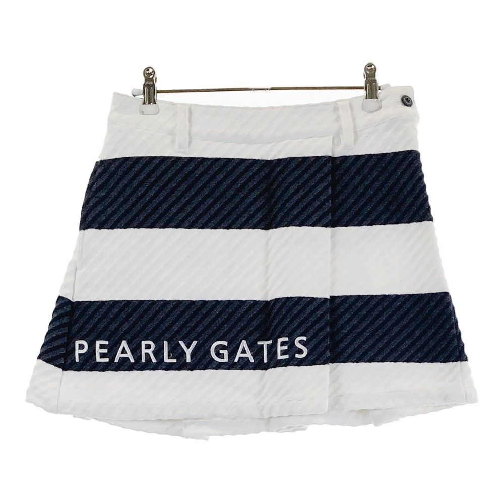 サイズ：00 PEARLY GATES パーリーゲイツ  スカート ボーダー ホワイト系 [240101455574] ゴルフウェア レディース ストスト サイズ：00 PEARLY GATES パーリーゲイツ スカート ボーダー
