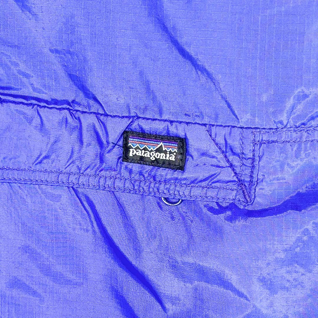 90s パタゴニア グリセード リバーシブル フリースジャケット ナイロンJKT 青紫 灰 PATAGONIA アウトドア S KANDAIZUMI_COM