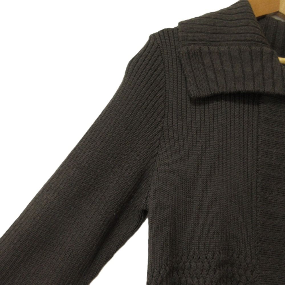 美品 LEONARD レオナール シルクブレンド ニットコート ロング