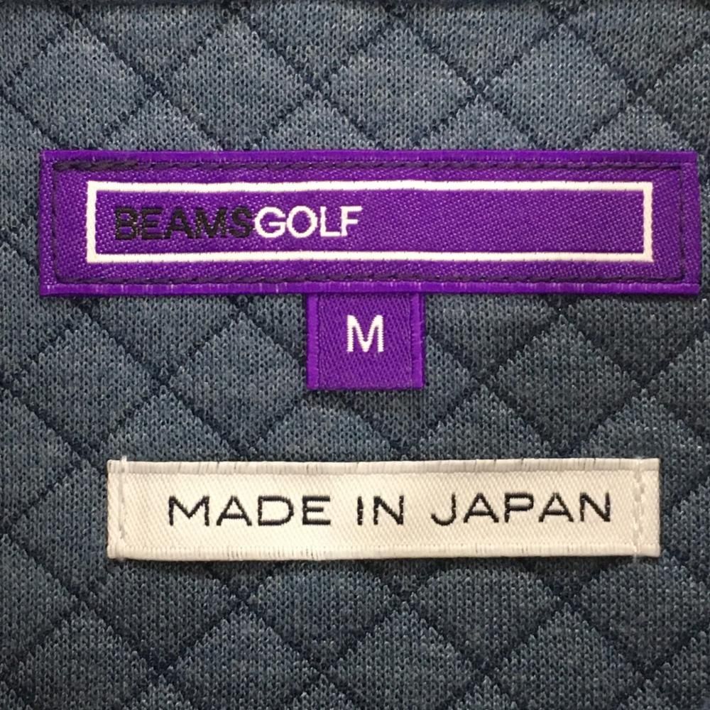 ✨美品 BEAMS GOLF レディース ネイビー ⭐︎キルティングベスト ビームスゴルフ アウターベスト ネイビー×ライトブルー