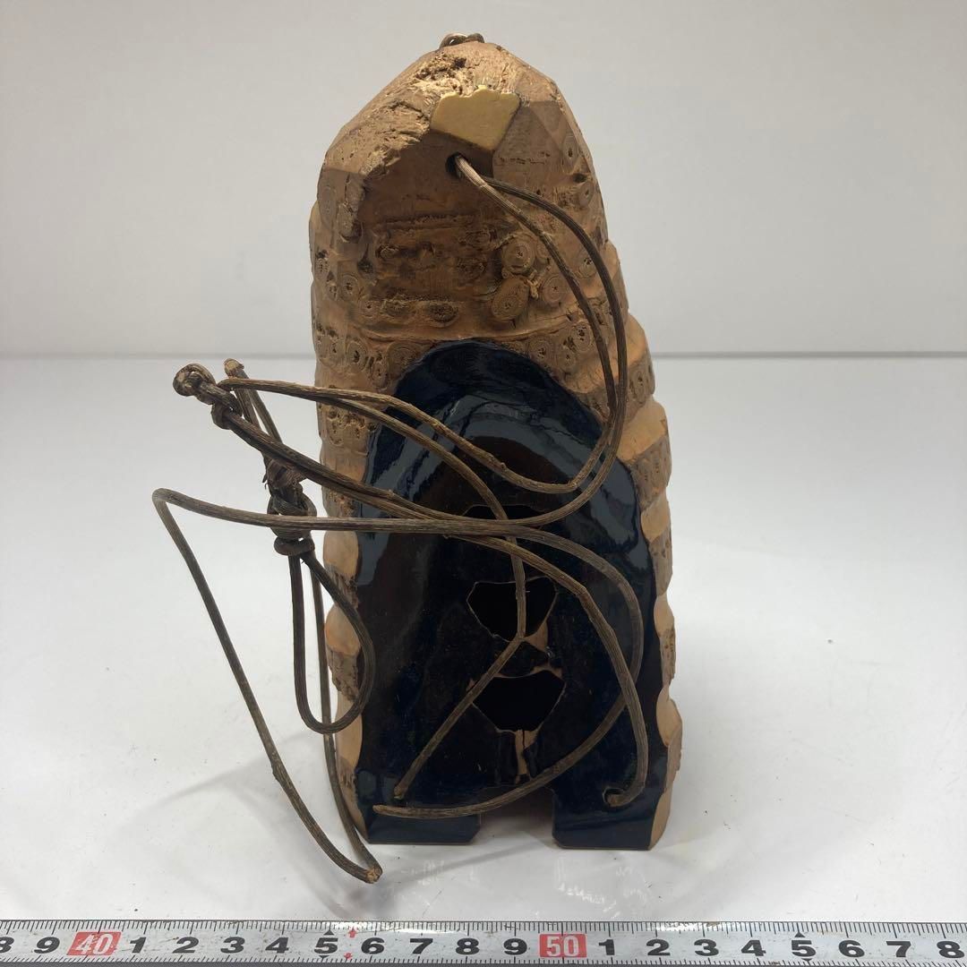 宗鳳 書付 江戸期 釣舟花入 共箱 高さ19㎝ 東ま5-1031