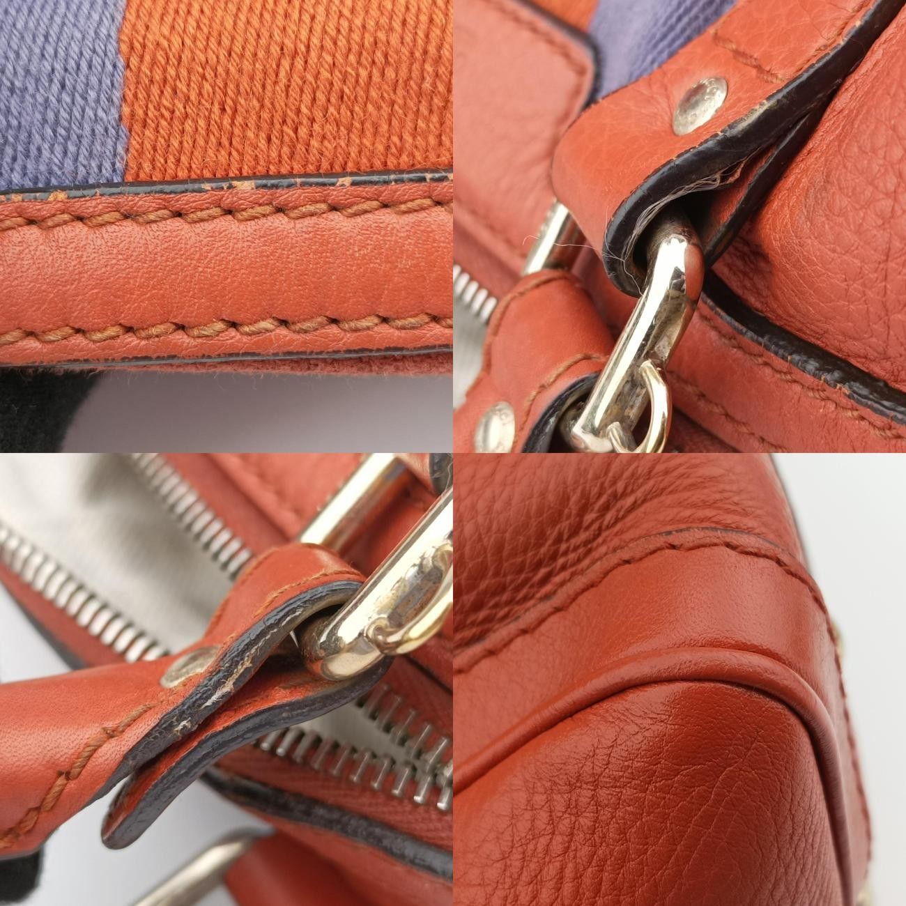 グッチGucciシェリーラインパープル×オレンジレザー269876B9613575