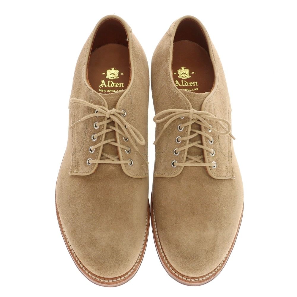 オールデン ALDEN N6438 スエード プレーントゥ ドレスシューズ ベージュ サイズ61 2Ｄ メンズ