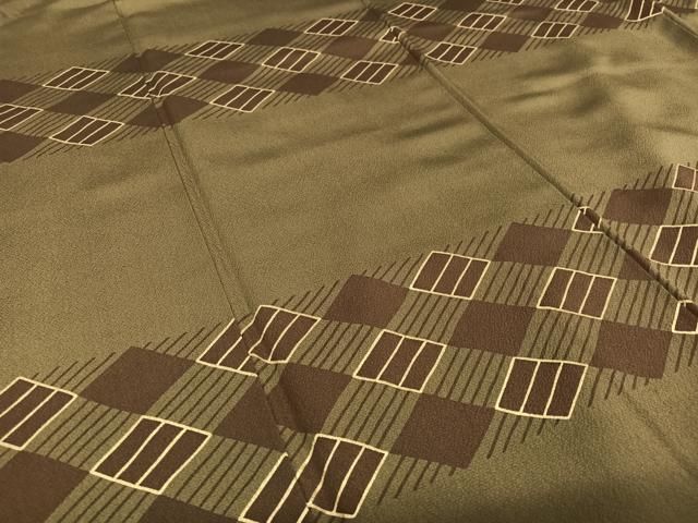 平和屋着物●ファッションデザイナー 花井幸子　訪問着　菱文　金彩　正絹　逸品　AAAW9234zg 平和屋着物○ファッションデザイナー 花井幸子 訪問着 菱文 金彩 正絹