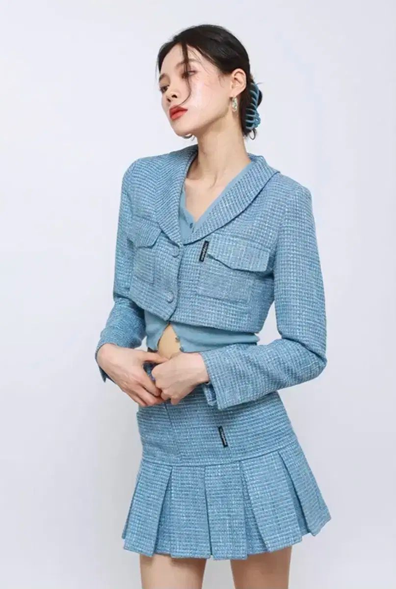 アグリー シャドウ ツイード セットアップ ジャケット スカート MAAHADDERANG_COM