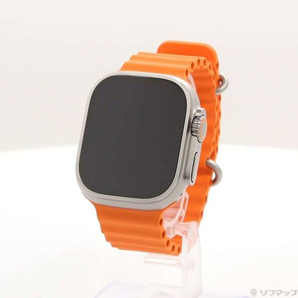 〔 品〕 Apple Watch Ultra 2 GPS Cellular 49mm チタニウムケース オレンジオーシャンバンド 344