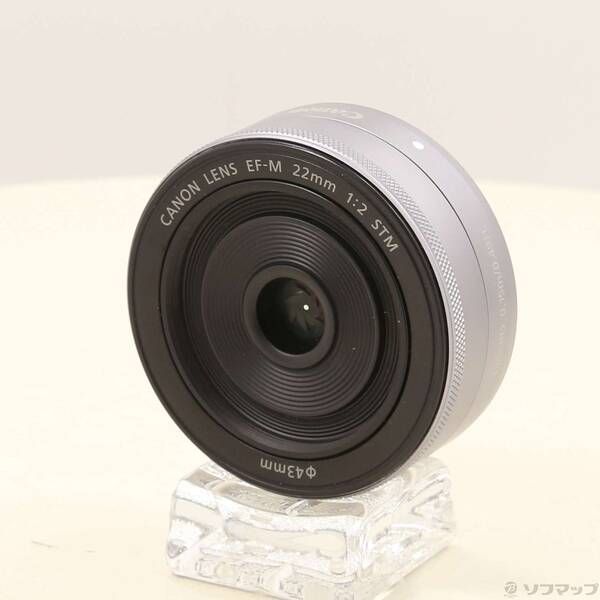 〔品〕 EF-M 22mm F2 STM シルバー (レンズ)(CANON Mマウント)【297】