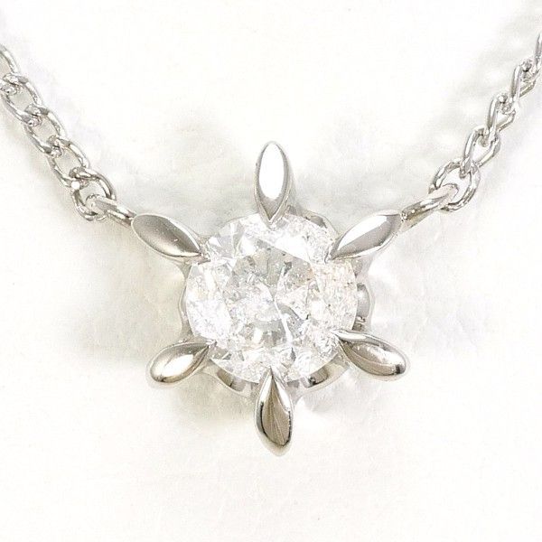 PT850 ネックレス necklace ダイヤ 0.30 総重量約2.5g 約40cm