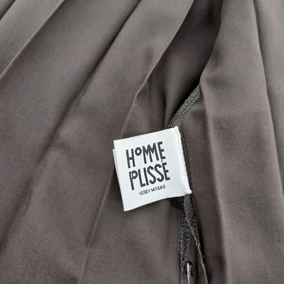 未使用品 HOMME PLISSE ISSEY MIYAKE HP13FJ308 オムプリッセ イッセイミヤケ プリーツシャツ 長袖シャツ ブラウン