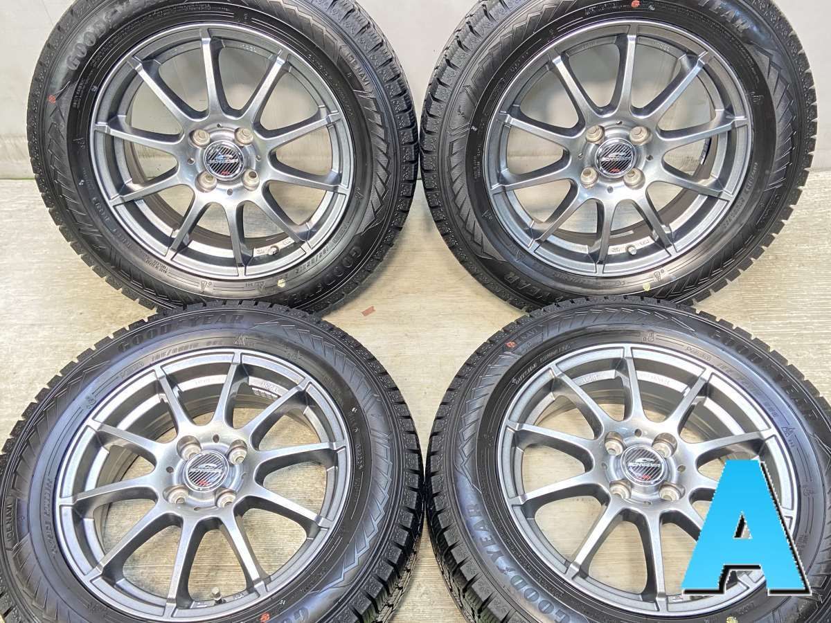 185/65R15  nグッドイヤー アイスナビ 8 n　 SCHNEDER n15x5.5 45 100-4穴 n中古タイヤ スタッドレスタイヤ ホイールセット 4本セットn w15250126056