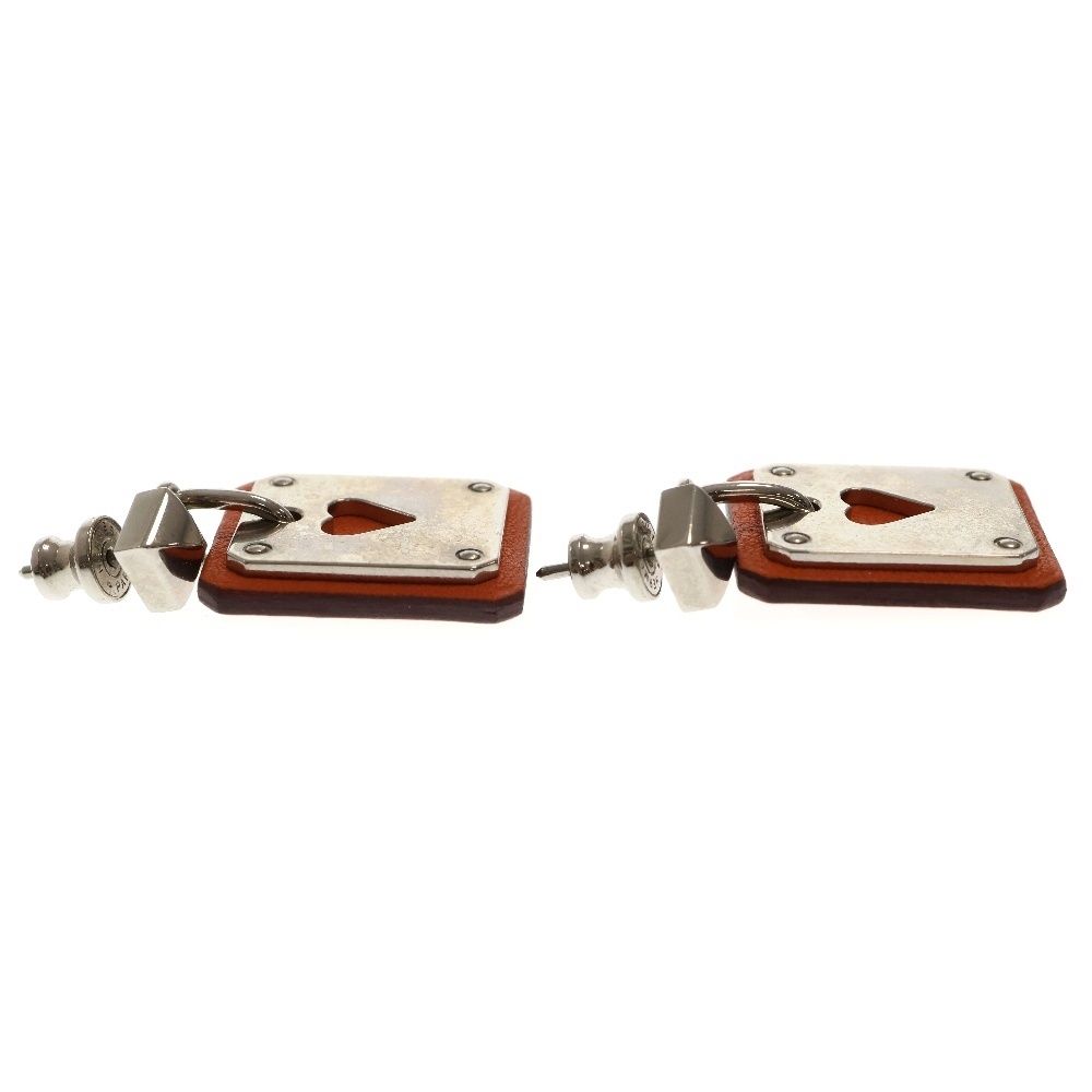 HERMES (エルメス) AS DE COUER アスドゥクール ハートピアス オレンジ  