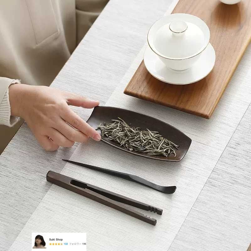 茶則 茶挟 茶匙 木製 3点セット お茶道 茶作り道具 茶器 天然木