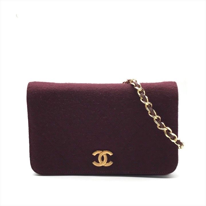 CHANEL シャネル ココマーク コットンジャージ プッシュロック ミニ マトラッセ チェーン ショルダー バッグ ボルドー m14116 CHANEL シャネル ココマーク コットンジャージ プッシュロック ミニ