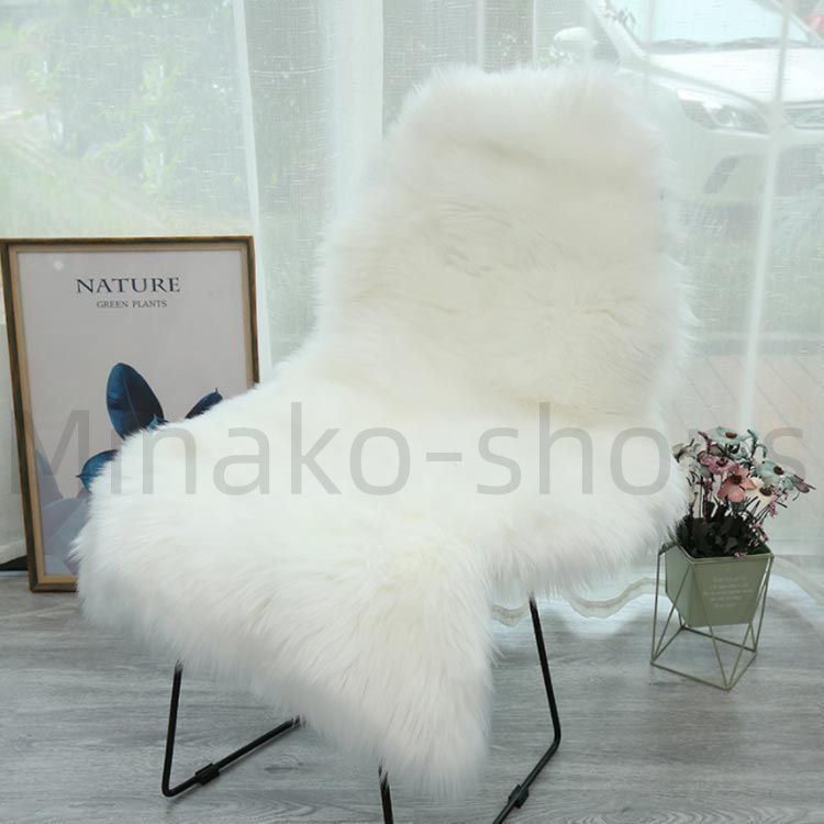 新品?未使用】新品未使用 ムートンラグ 約60×90cm フェイク