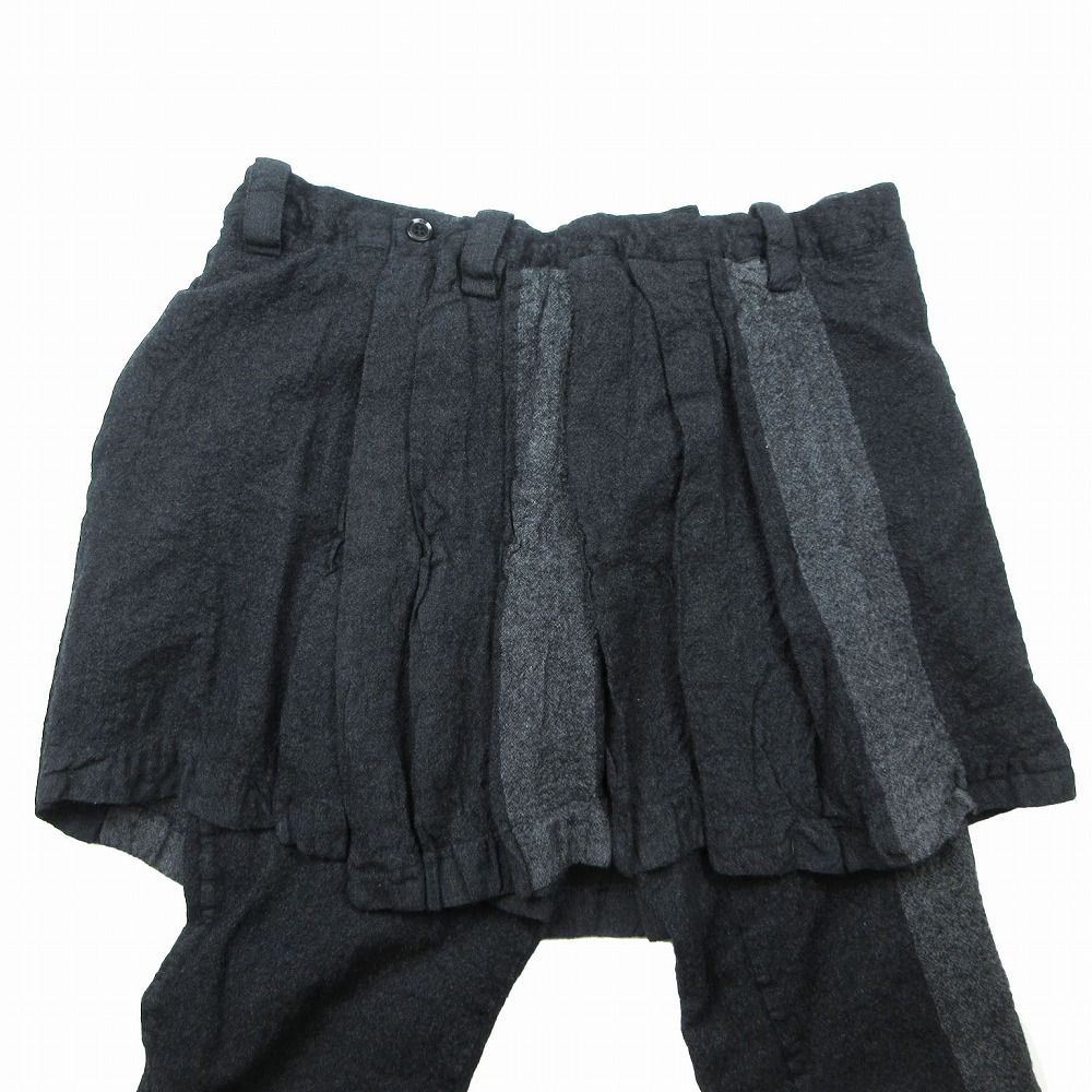 Y’s Red Label スカートドッキング 縮絨 ウール パンツ Y's Red Label スカートドッキング 縮絨 ウール パンツ Y's Red