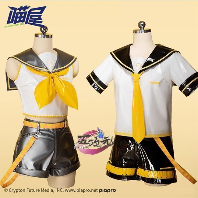 猫屋小舗 ボーカロイド 鏡音リン レン ACT2 コスプレ衣装 中国公式許可あり 通常Ver ウィッグ ヘッドホン 靴 追加