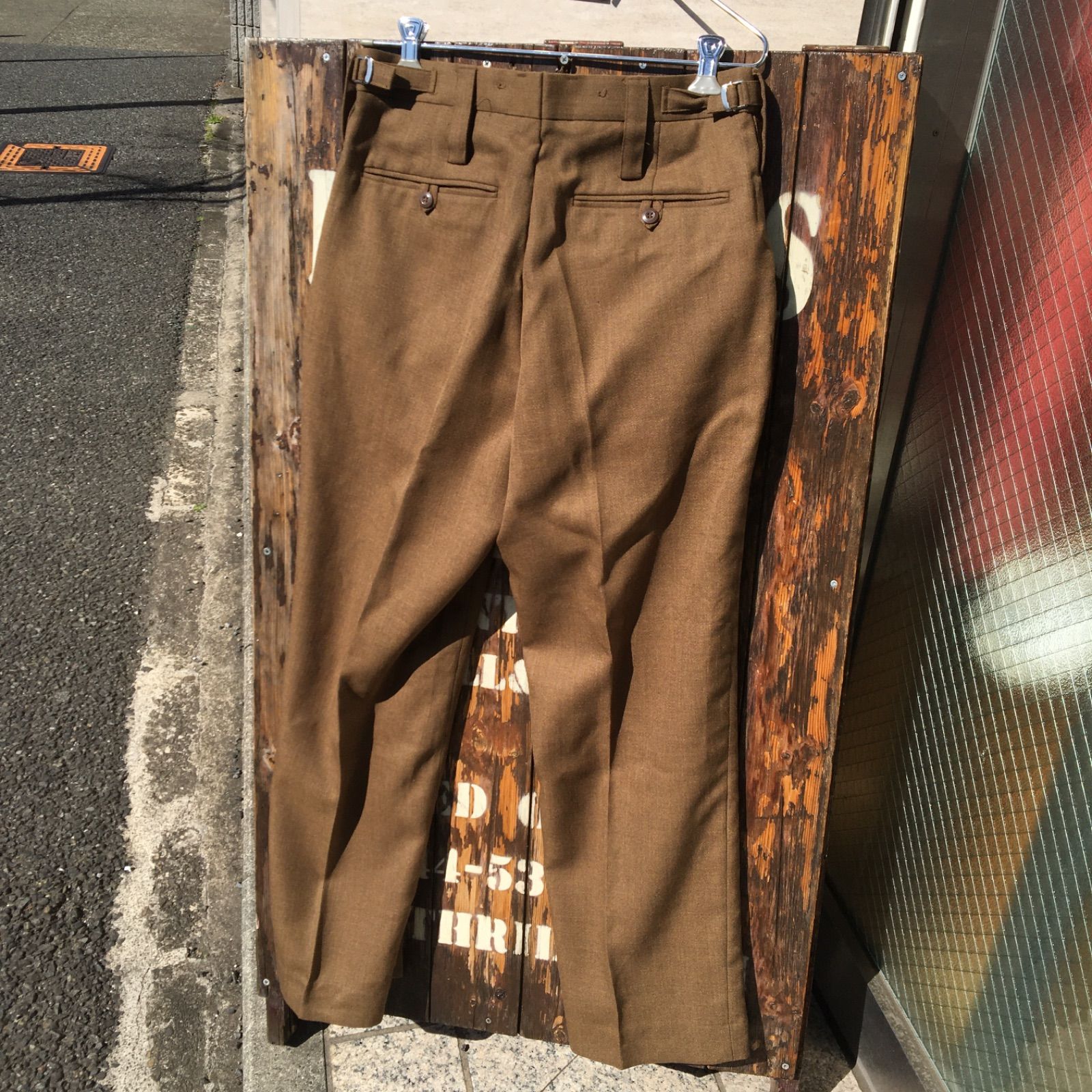 1999－2000 【BRITISH ARMY】イギリス軍 Barrack Dress Pants バラックパンツ ドレスパンツ ウールパンツ  ミリタリー トラウザーズ スラックス 茶◇Size：w84×L76【DEADSTOCK】 - メルカリ